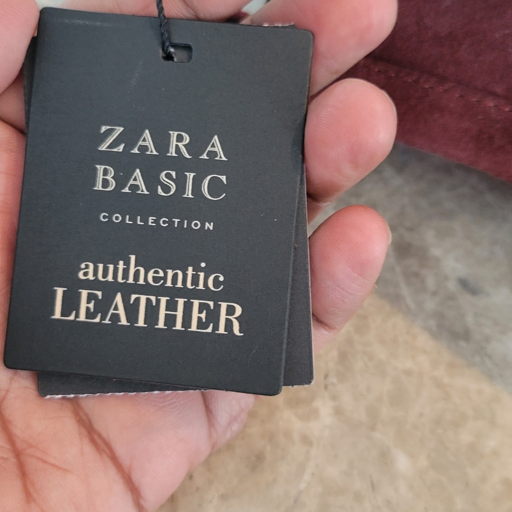 Zara suede ankle burgundy boots